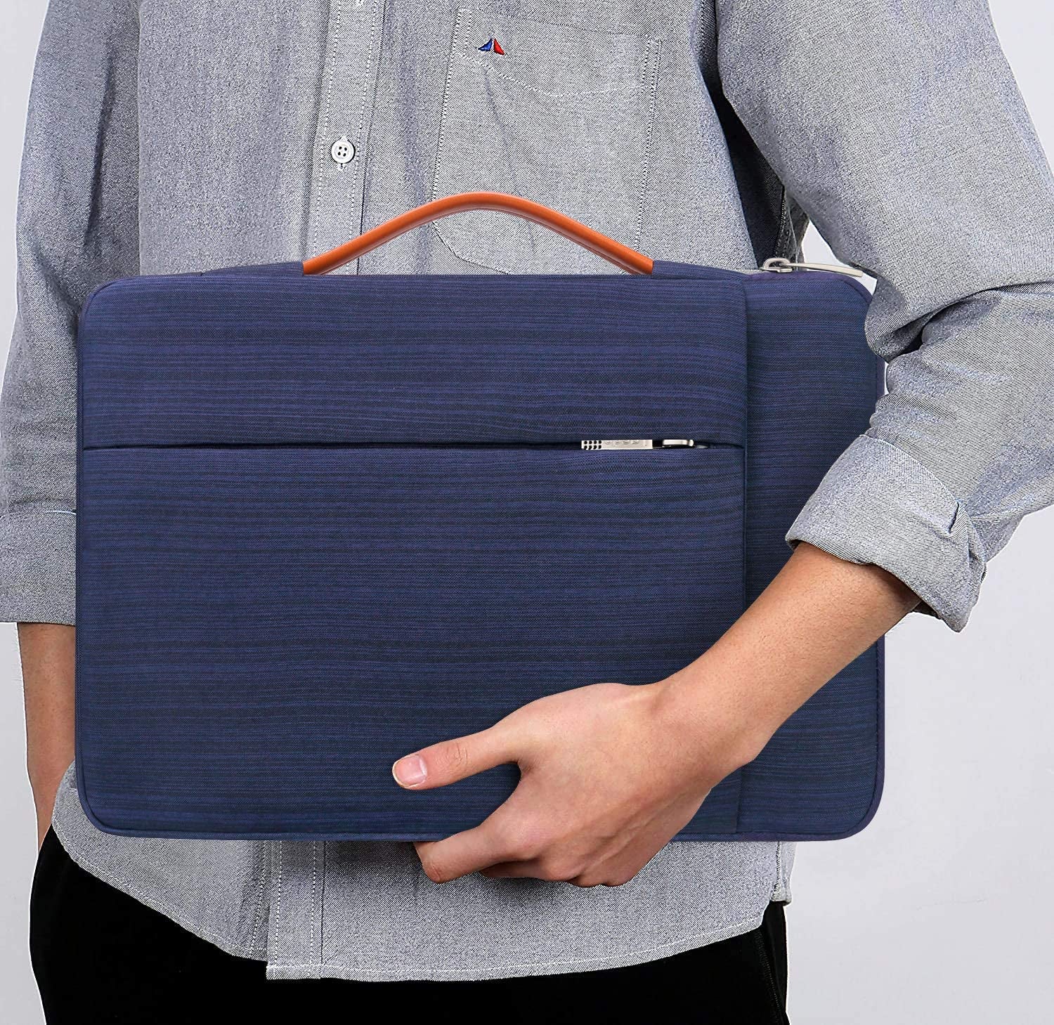 360° Protective Laptop Sleeve Case for 16 Inch Macbook Pro M5 Pro/Max A3428 A3429 (2026), M4/M3/M2/M1 A3403 A3186 A2991 A2780 A2485 A2141, 15 Inch Surface Laptop 7/6/5/4/3 Computer Bag, Blue